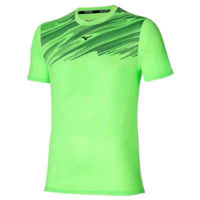 Camisa Mizuno Core Estampados Tee Hombre Verdes Claro - Chile M524CGSRID